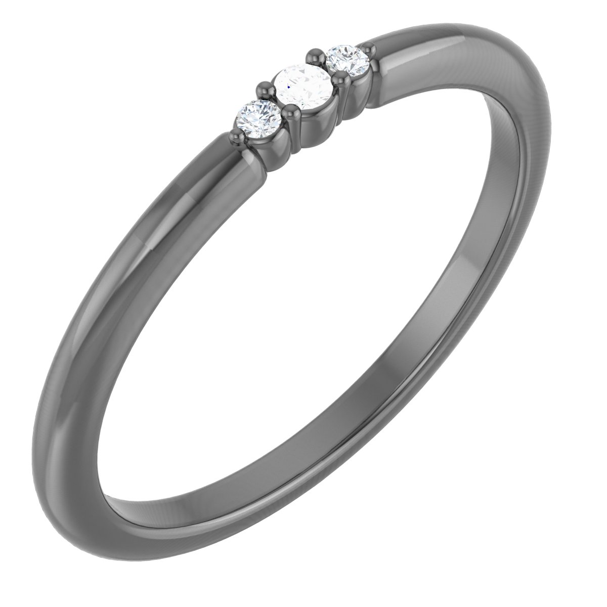 Sterling Silver .03 CTW Natural Diamond Stackable Ring 