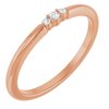 14K Rose .03 CTW Diamond Stackable Ring Ref 17697009
