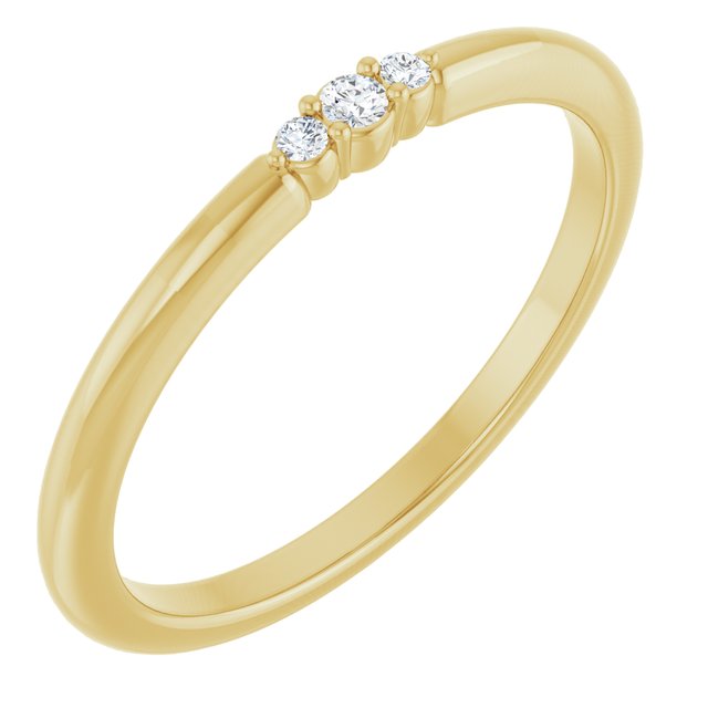 14K Yellow .03 CTW Diamond Stackable Ring 