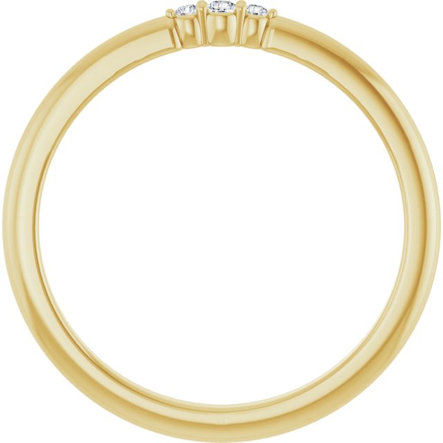 14K Yellow .03 CTW Diamond Stackable Ring 