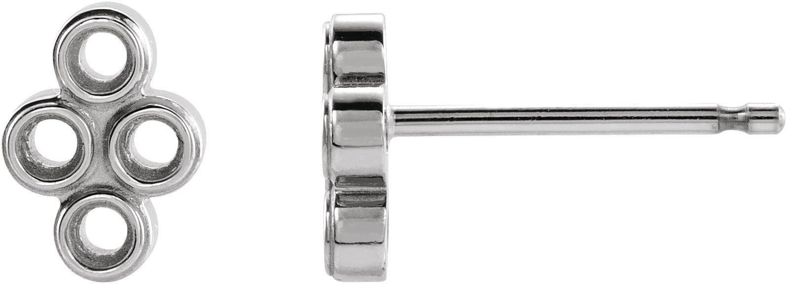 Bezel-Set Cluster Earrings
