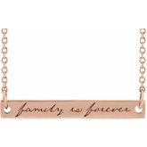 Family is Forever Bar Necklace 