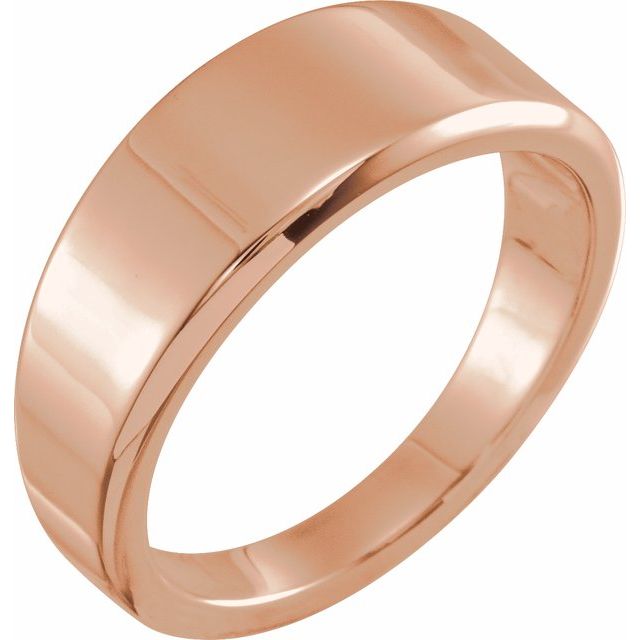 10K Rose Tapered Stackable Ring