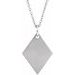 Sterling Silver Engravable Diamond-Shaped 16-18