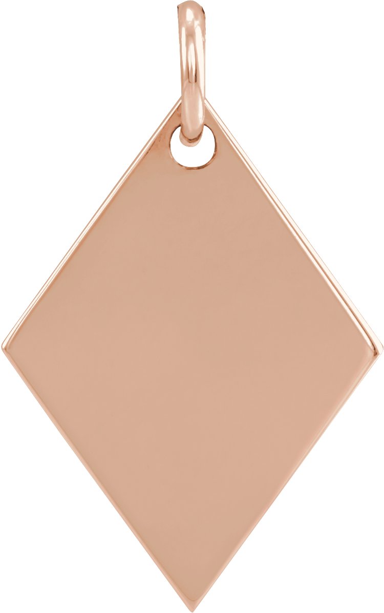 Engravable Diamond-Shaped Necklace or Pendant