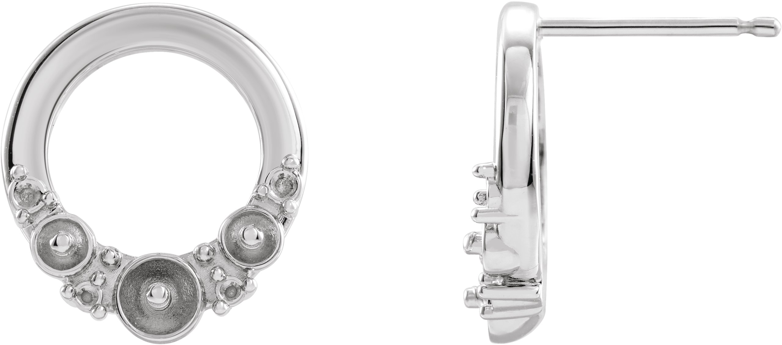 Pearl Circle Earrings