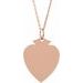 18K Rose Gold-Plated Sterling Silver Engravable Shield 16-18