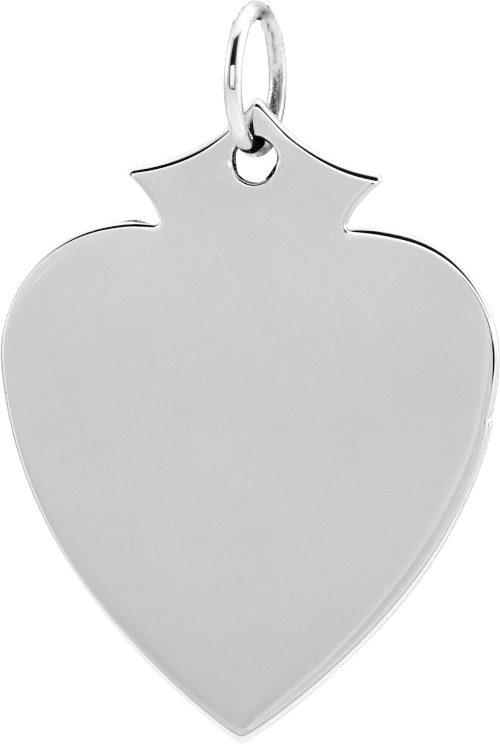 Sterling Silver Engravable Shield Pendant