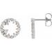 Platinum 1/2 CTW Natural Diamond Circle Earrings