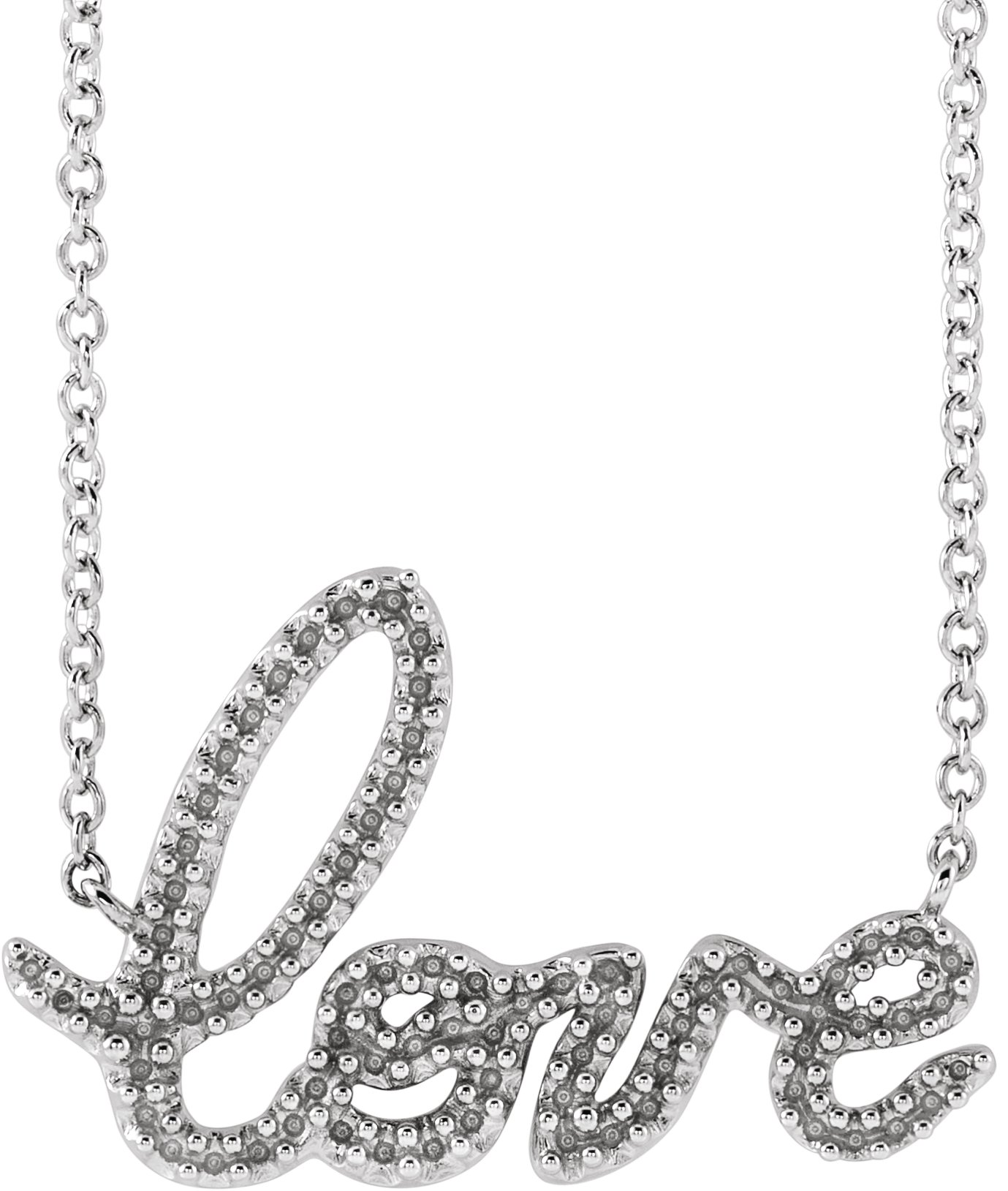 14K White Love 18