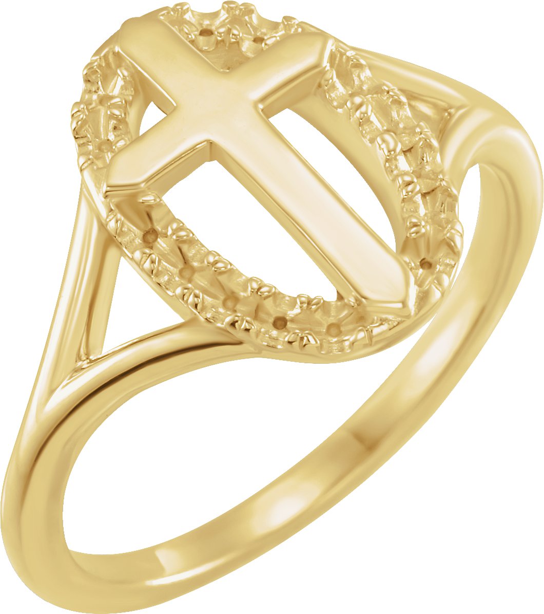Halo-Style Cross Ring