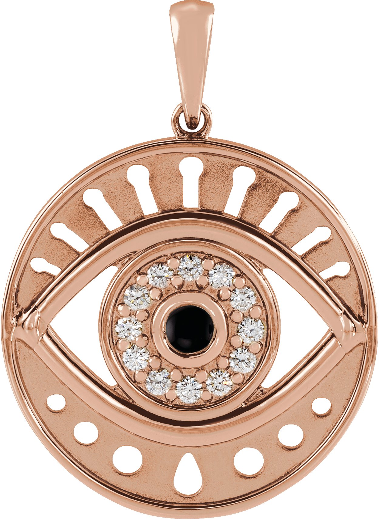 Accented Evil Eye Necklace or Pendant