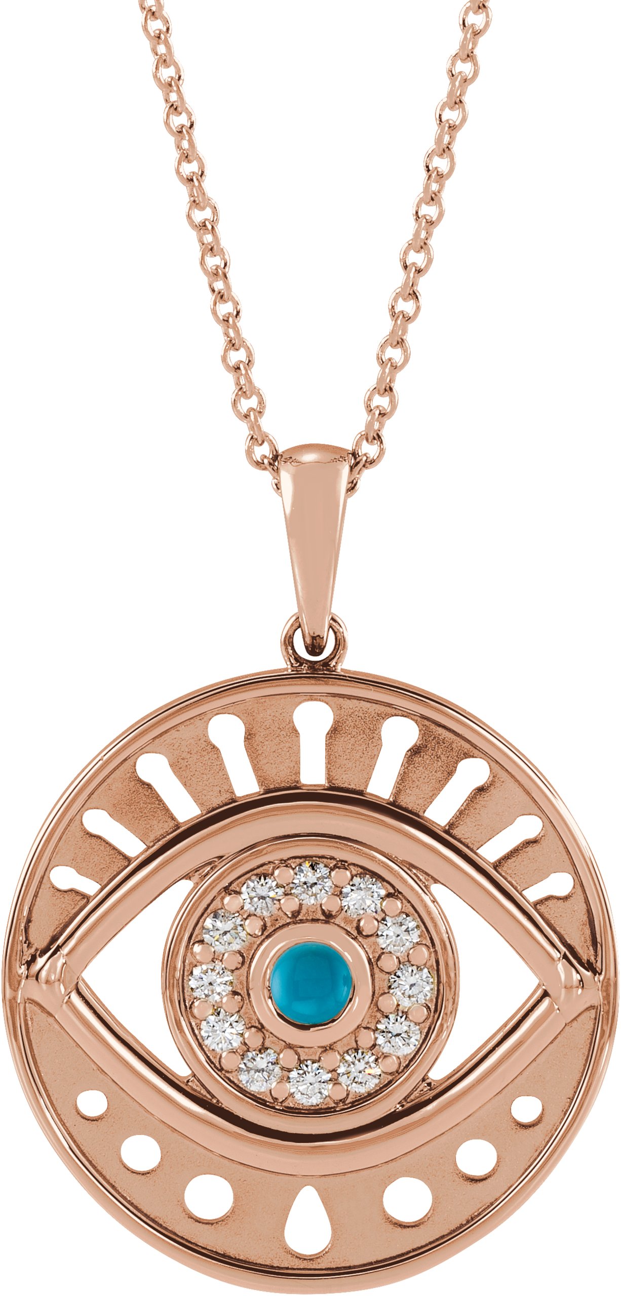Accented Evil Eye Necklace or Pendant