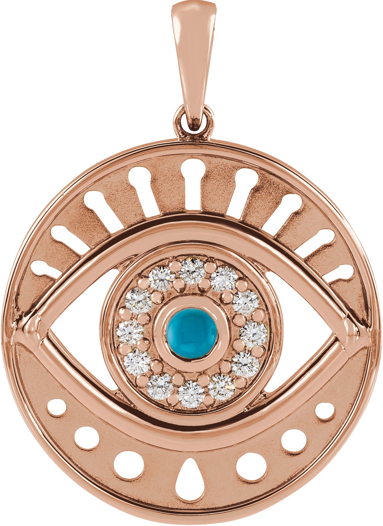 Accented Evil Eye Necklace or Pendant