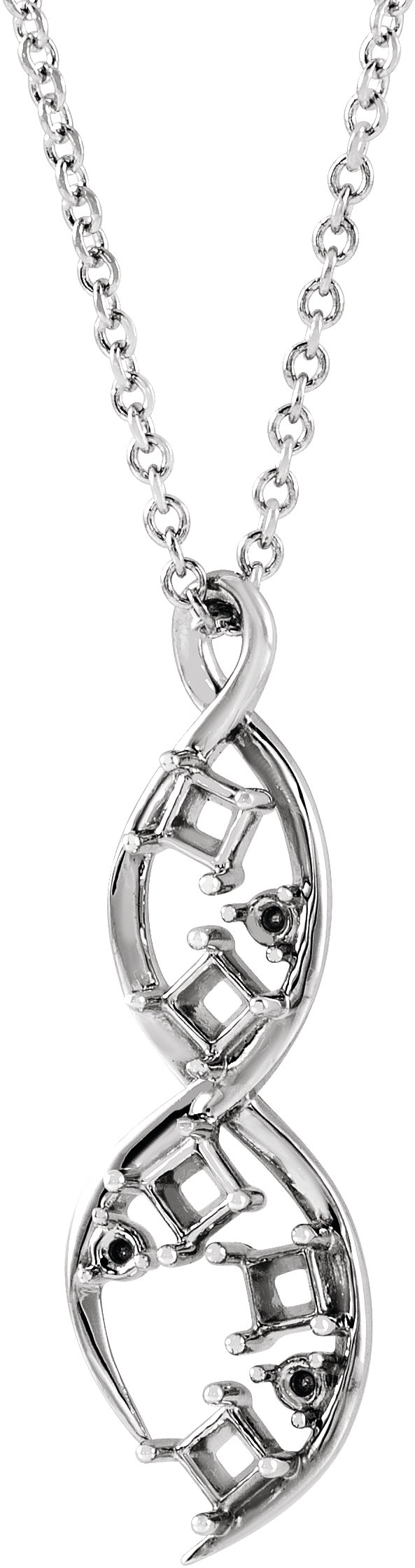 Accented Family Freeform Necklace or Pendant