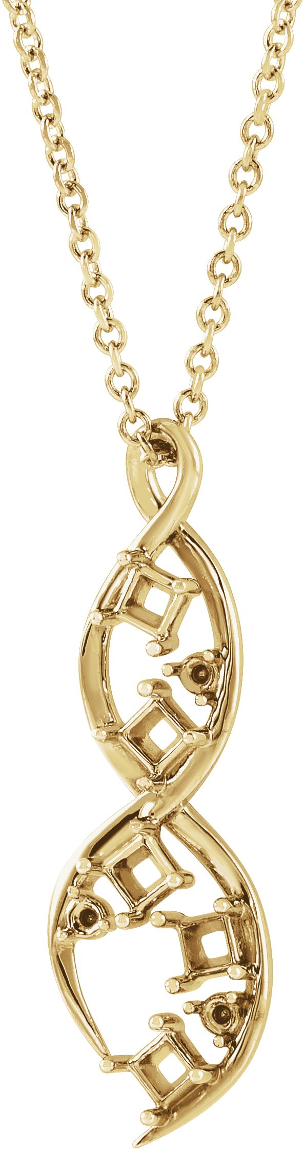 Accented Family Freeform Necklace or Pendant