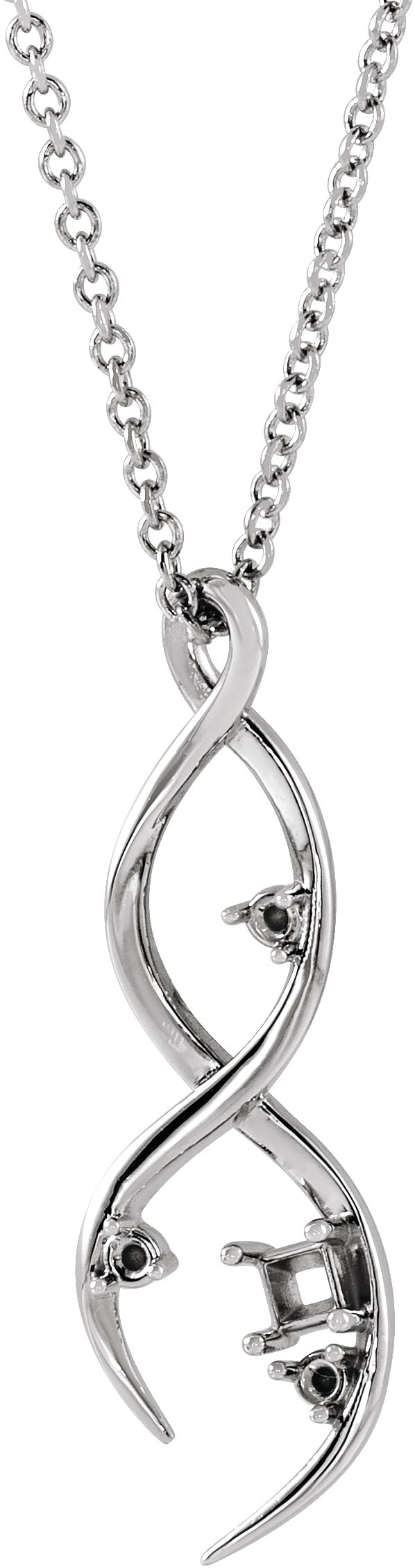 Accented Family Freeform Necklace or Pendant