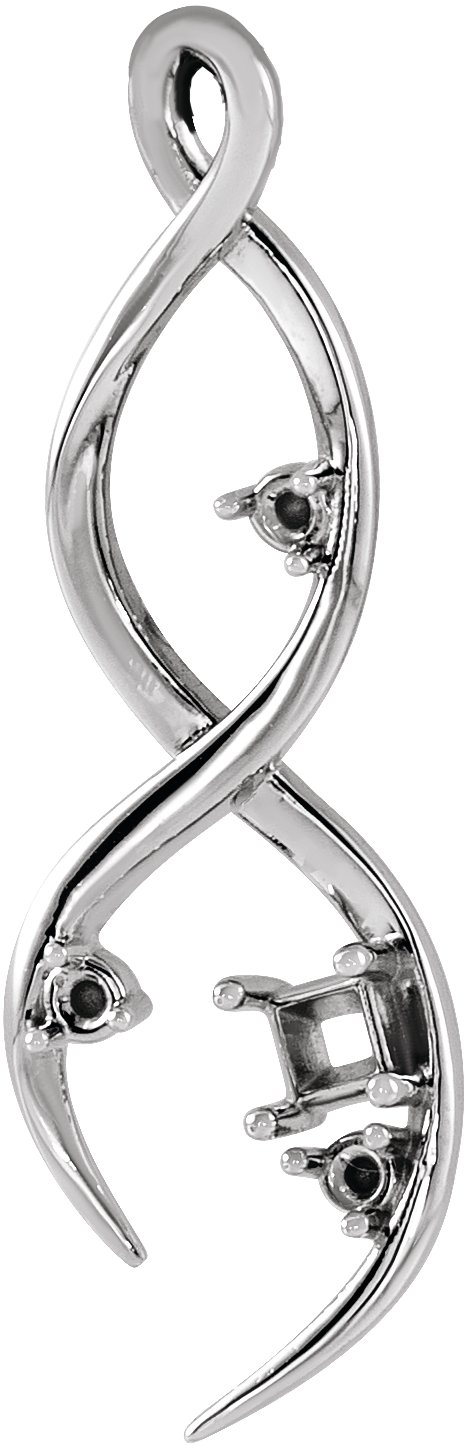 Accented Family Freeform Necklace or Pendant