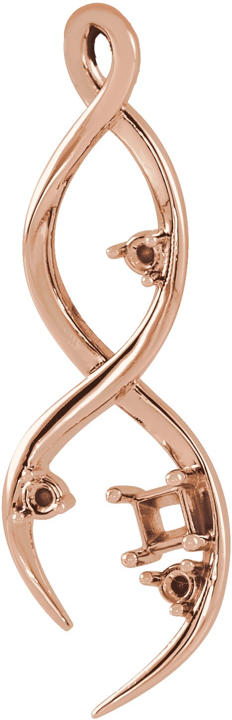 Accented Family Freeform Necklace or Pendant