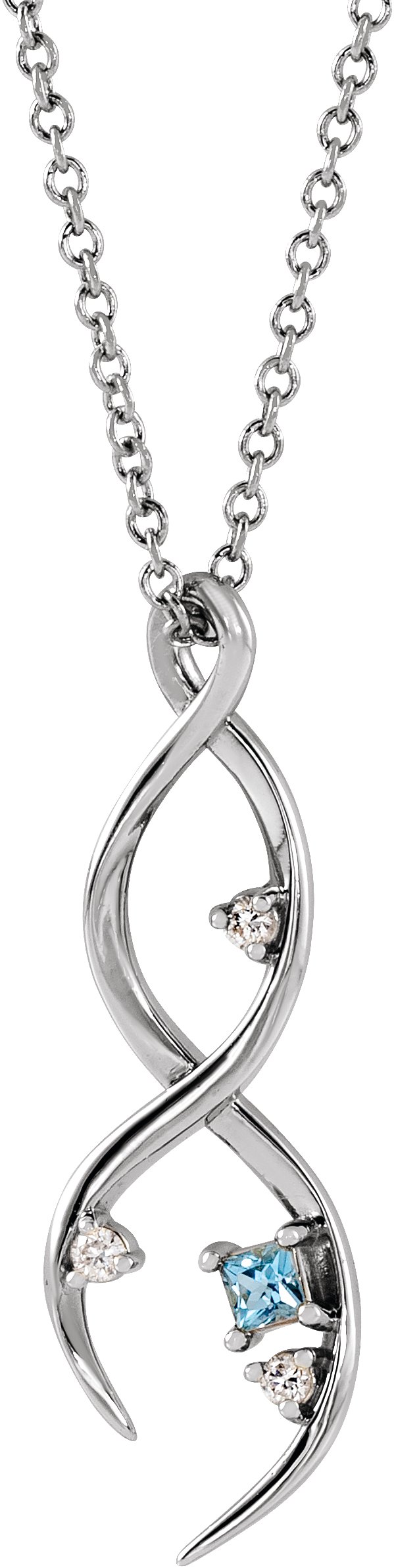 Accented Family Freeform Necklace or Pendant