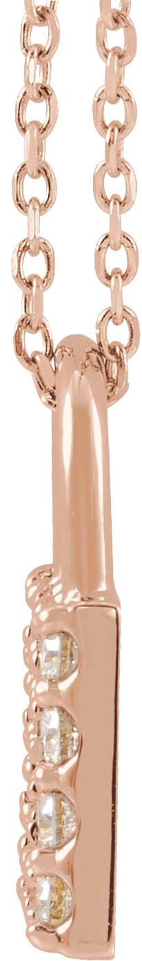 14K Rose Gold 1/2 CTW Natural Diamond Lock 16-18