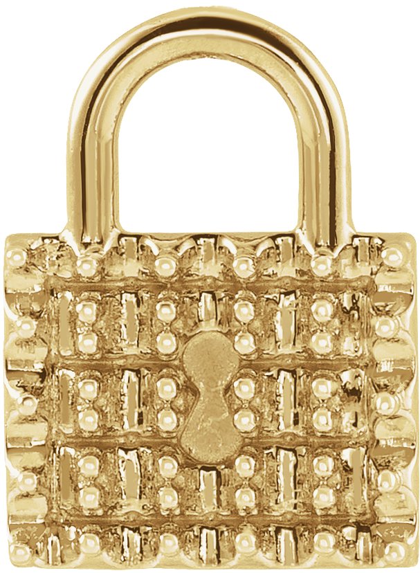 14K Yellow Lock Pendant Mounting