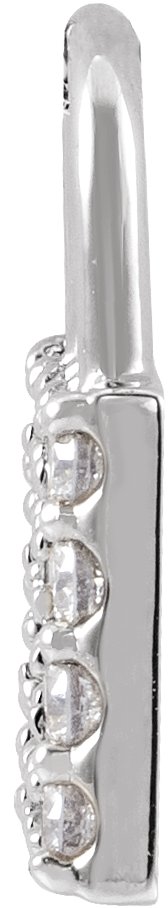 14K White 1/2 CTW Natural Diamond Lock Pendant - 87348-105-P