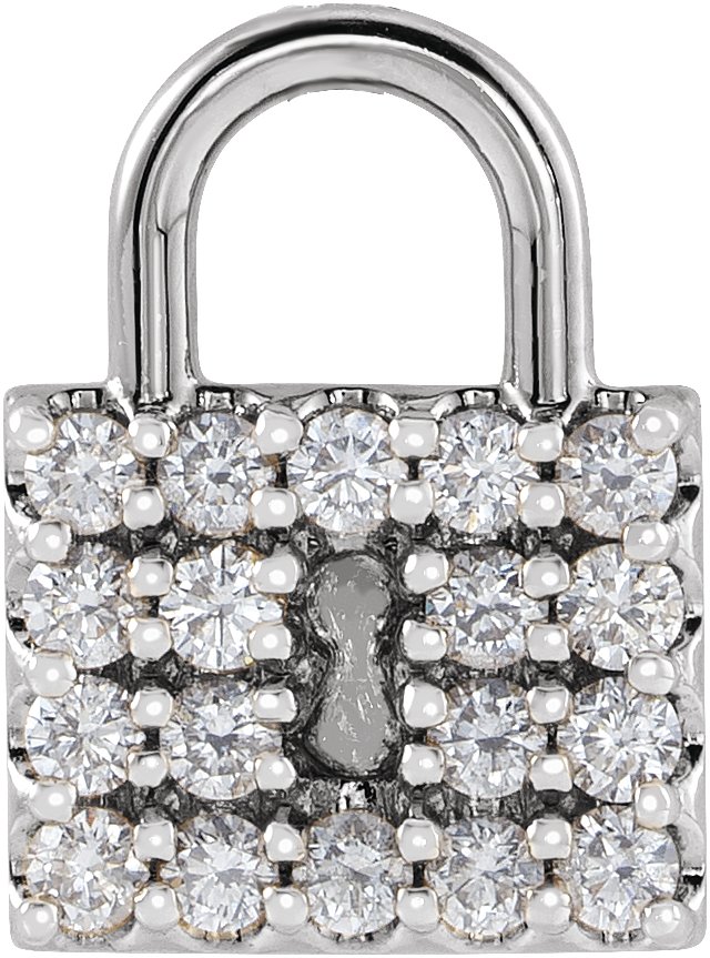 diamond padlock pendant