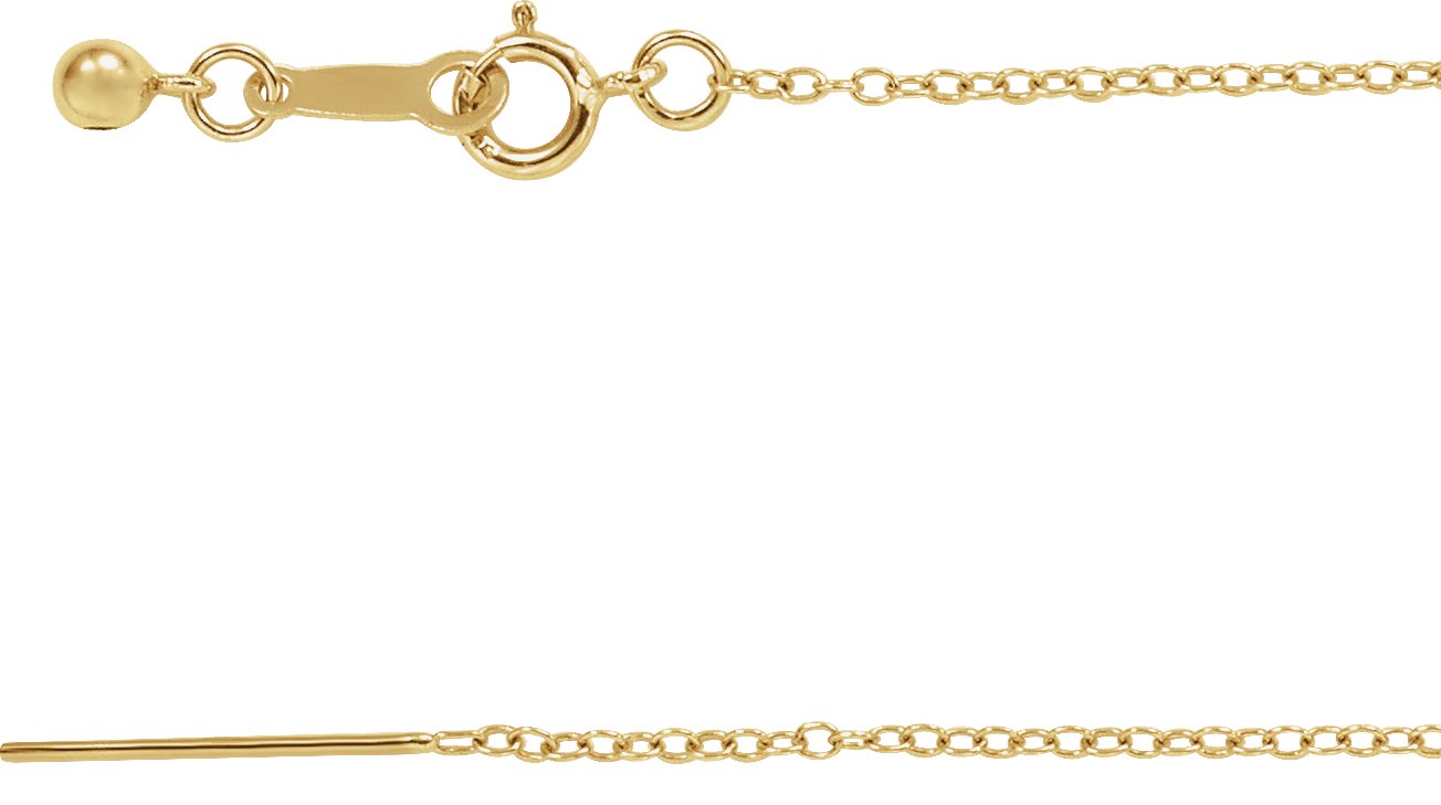 14K Yellow Gold Filled 1.1 mm Threader Cable 22 inch Chain Ref 17363107