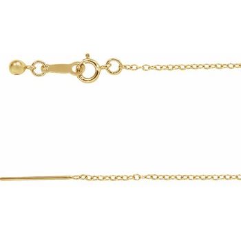 14K Yellow Gold Filled 1.1 mm Threader Cable 22 inch Chain Ref 17363107