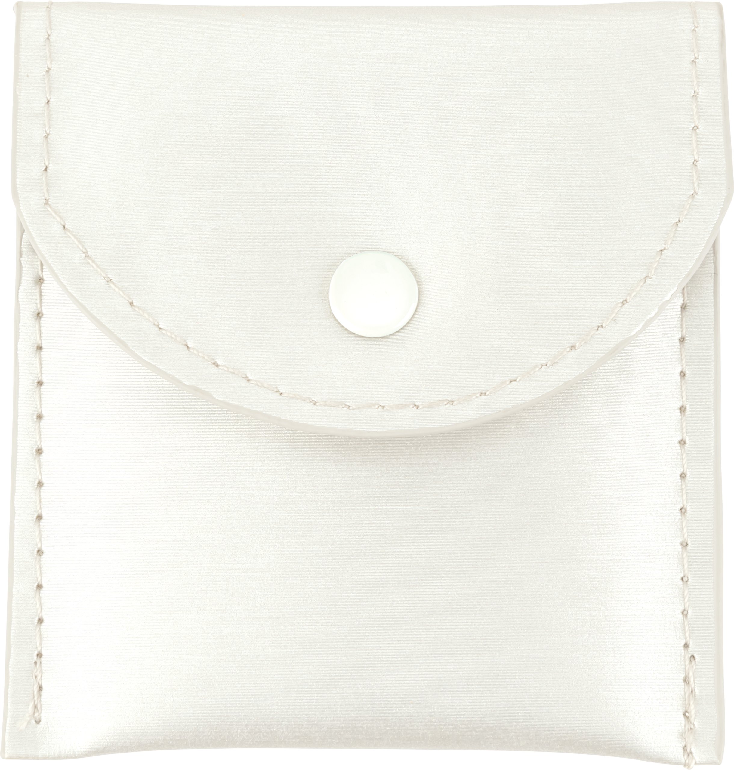 Leatherette Snap Closure Pouch with Zipper