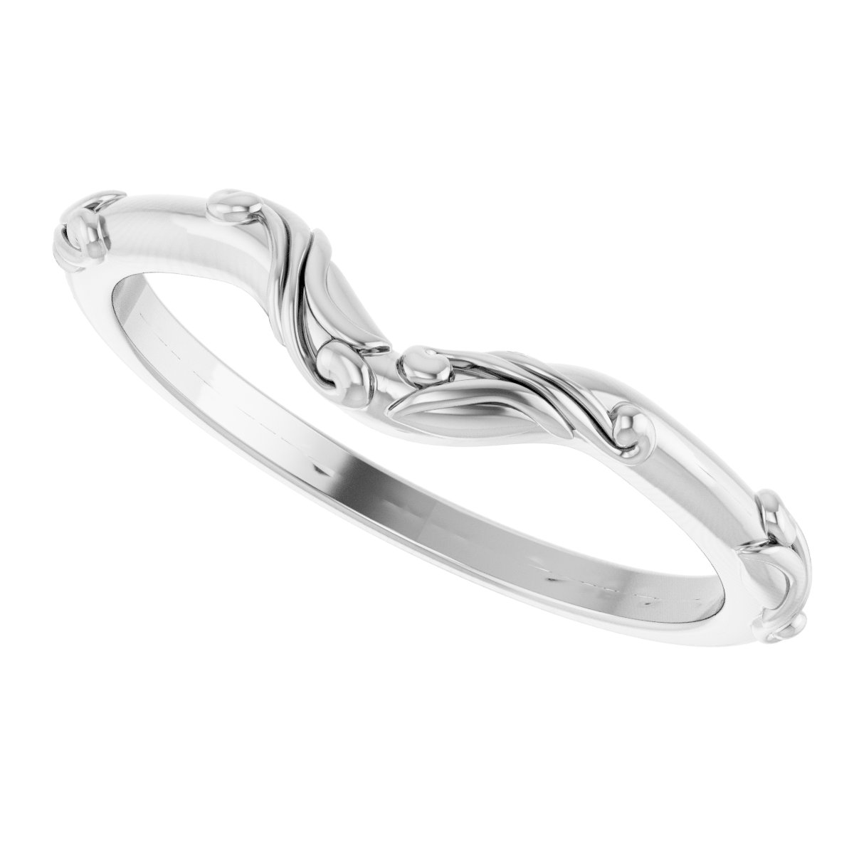 14K White Matching Band-5