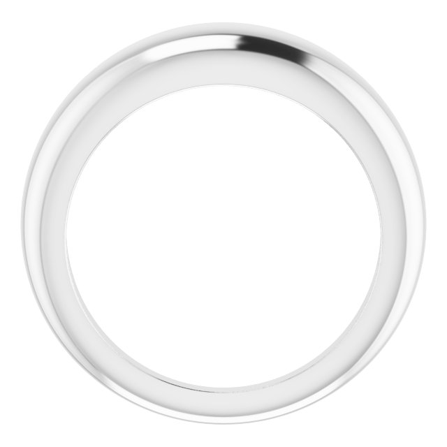 14K White 6 mm Petite Dome Ring