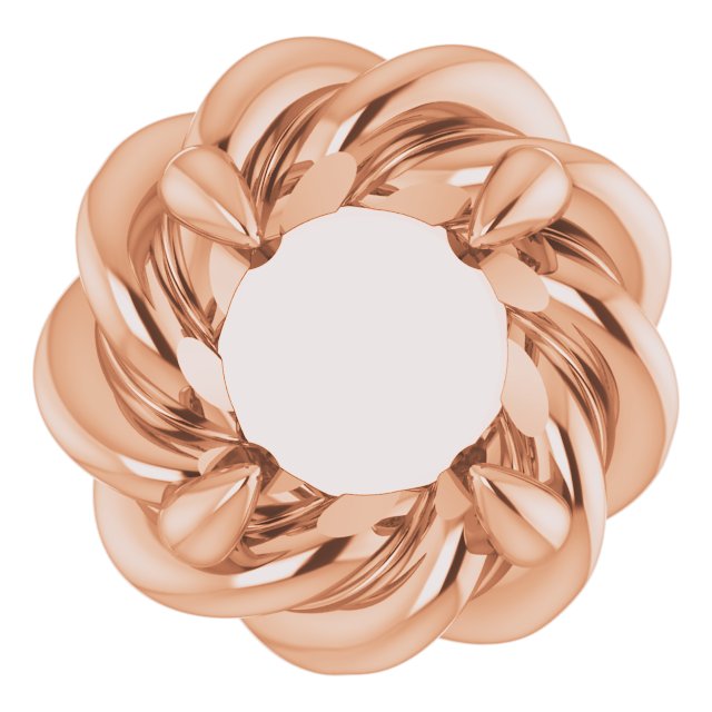 Round 4-Prong Pre-Notched Claw Earring Setting