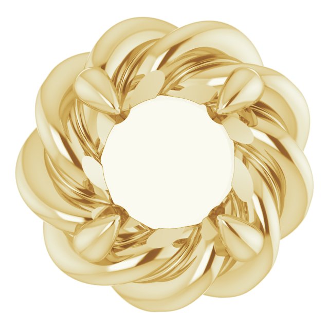 Round 4-Prong Pre-Notched Claw Earring Setting