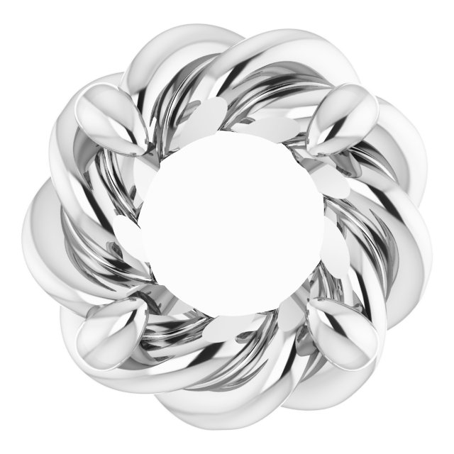 Round 4-Prong Pre-Notched Claw Earring Setting