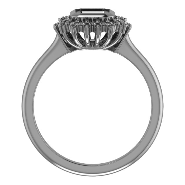 8 mm Square Engagement Ring Mounting view 2