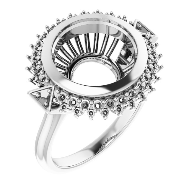 Bezel-Set Halo-Style Bezel-Set Engagement Ring