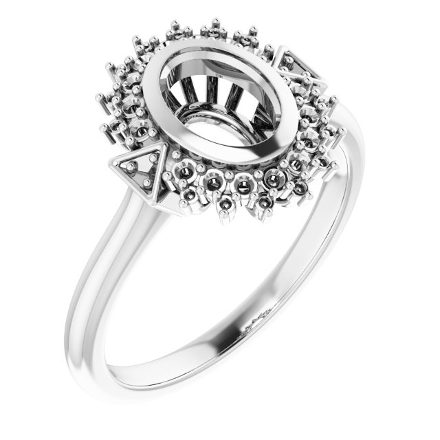 Bezel-Set Halo-Style Bezel-Set Engagement Ring