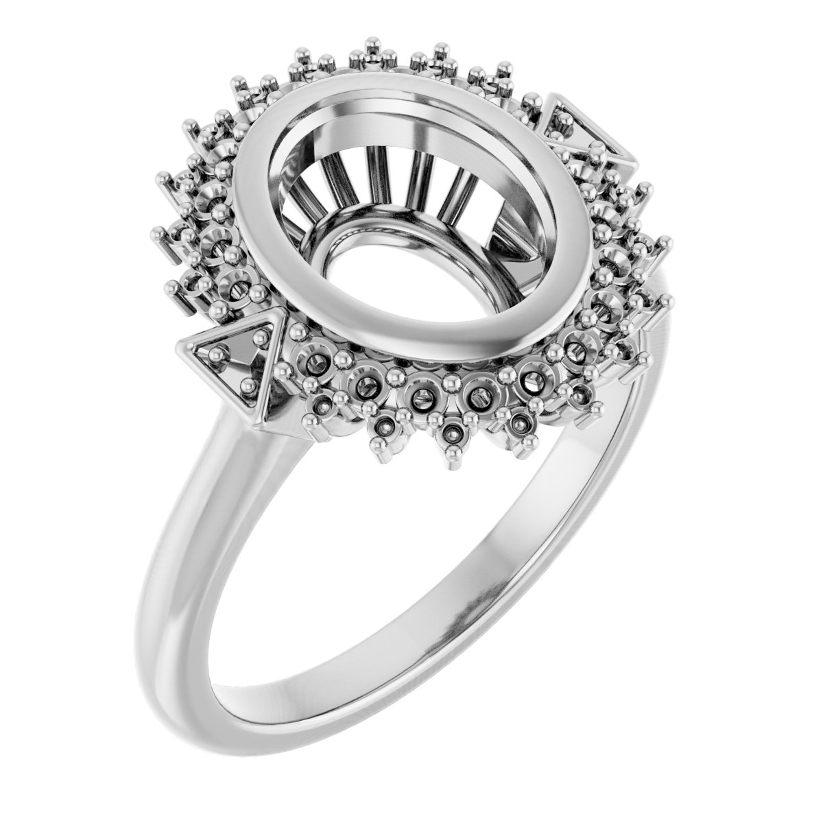 Bezel-Set Halo-Style Bezel-Set Engagement Ring