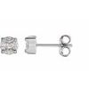 14K White .33 CTW Diamond Cluster Earrings Ref 17473917