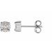 14K White 1/3 CTW Natural Diamond Cluster Earrings