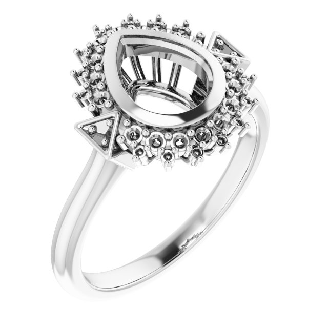 Bezel-Set Halo-Style Bezel-Set Engagement Ring