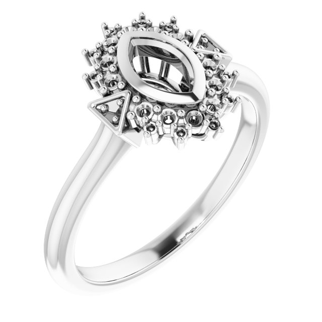 Bezel-Set Halo-Style Bezel-Set Engagement Ring