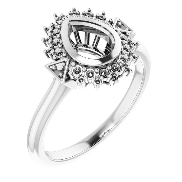 Bezel-Set Halo-Style Bezel-Set Engagement Ring