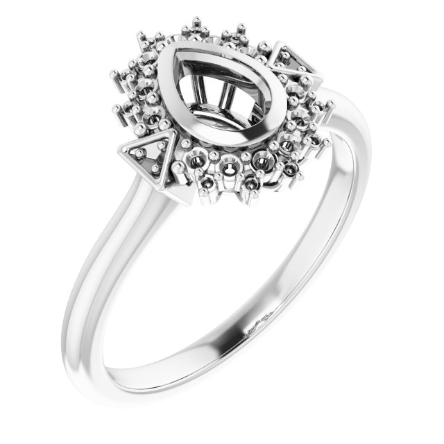 Bezel-Set Halo-Style Bezel-Set Engagement Ring