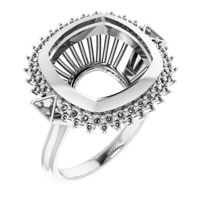 Bezel-Set Halo-Style Bezel-Set Engagement Ring