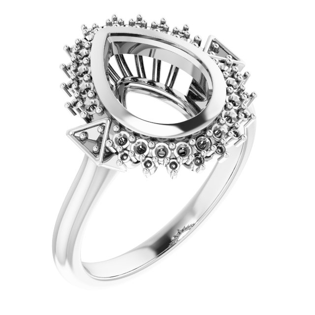 Bezel-Set Halo-Style Bezel-Set Engagement Ring