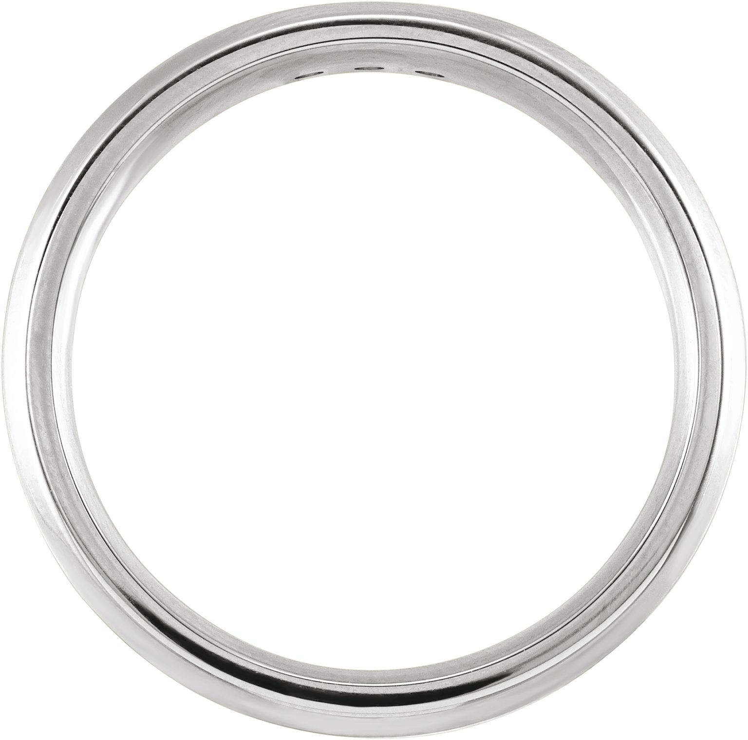 Alternative view of 1/8 CTW Natural Diamond Beveled Edge Comfort-Fit Band – 14K White Gold