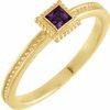 14K Yellow Amethyst Stackable Family Ring Ref 16232577